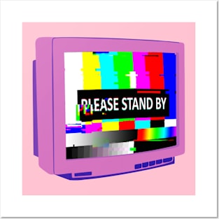 PLEASE STAND BY - Pink Posters and Art